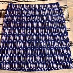 Blue geometrical skirt